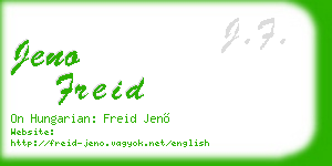 jeno freid business card